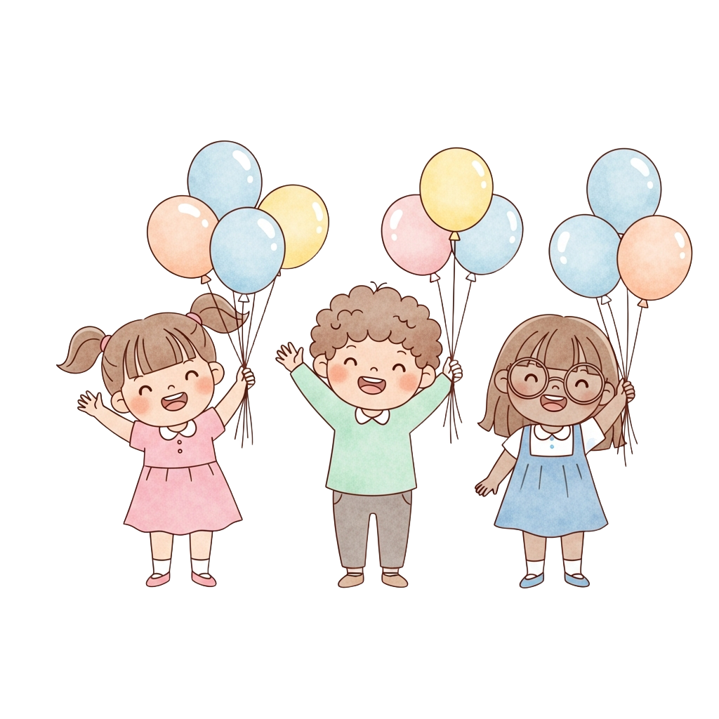 Mutlu kreş çocukları